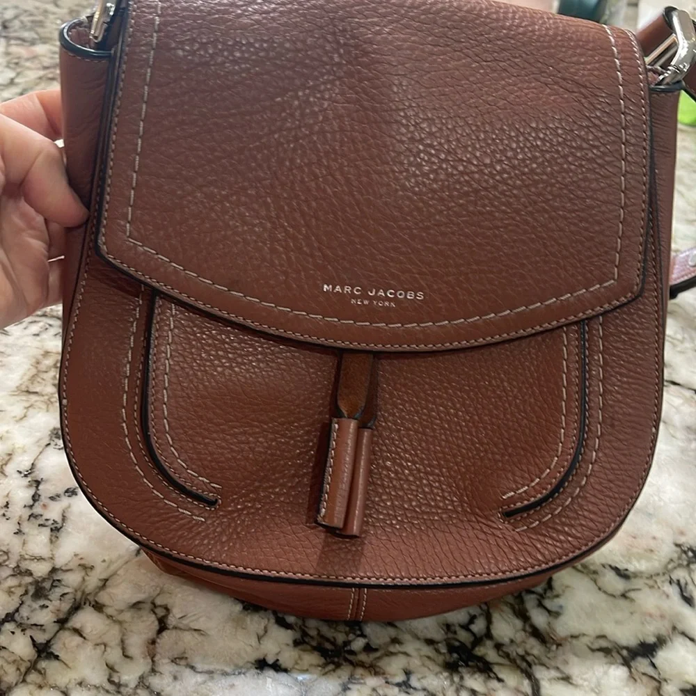 Marc Jacobs Brown Leather Crossbody Saddle Bag